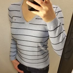 Tommy Hilfiger blue and navy striped sweater